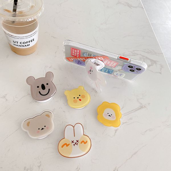 

cute animal mobile phone stand personality creative lazy bracket cartoon crystal folding bracket hundred back sticker bracket