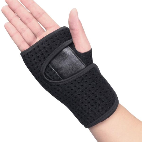 

wrist support 1pc removable wristband steel brace arthritis sprain carpal tunnel splint wrap protector, Black;red