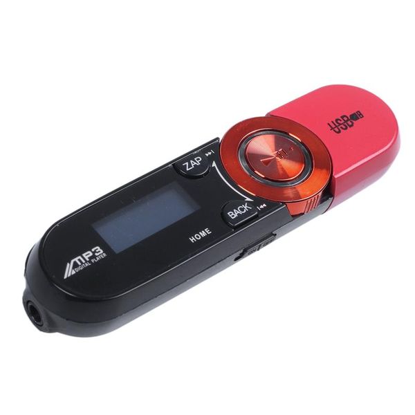 

disk pen drive lcd mp3 player recorder fm radio mini sd / tf, red & mp4 players