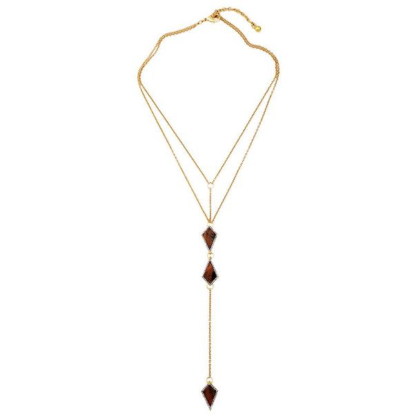 

bulk price gold color 2021 design long pendant antique jewelry necklace brown geometric collar charm necklaces, Silver