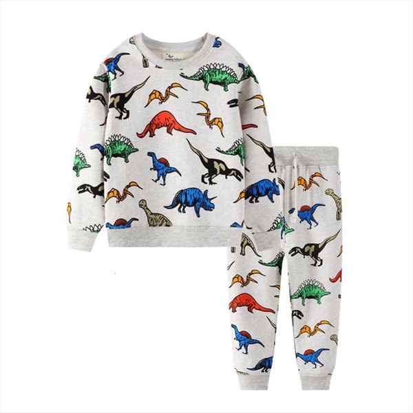 

nbsp children autumn winter clothing sets dinosaurs print boys girls 2 pcs outfits fashion sweatshirts bottoms, White