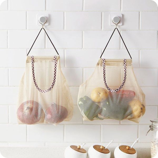 

toiletry kits hanging mesh storage bag fruit vegetable garlic onion reusable bags organizer kitchen home pouch travel accessories