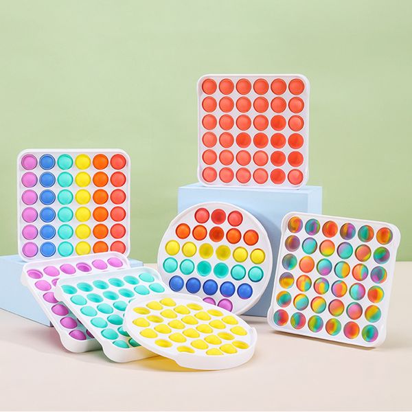 

decompression toys colorful abs sensory toy rainbow bubble anxiety stress relief stuff for kids children gift