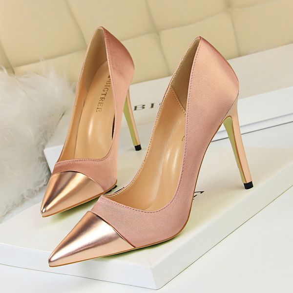 

sandals shoes woman high heels pumps tacones pointed toe stilettos talon femme ladies wedding yw6s, Black