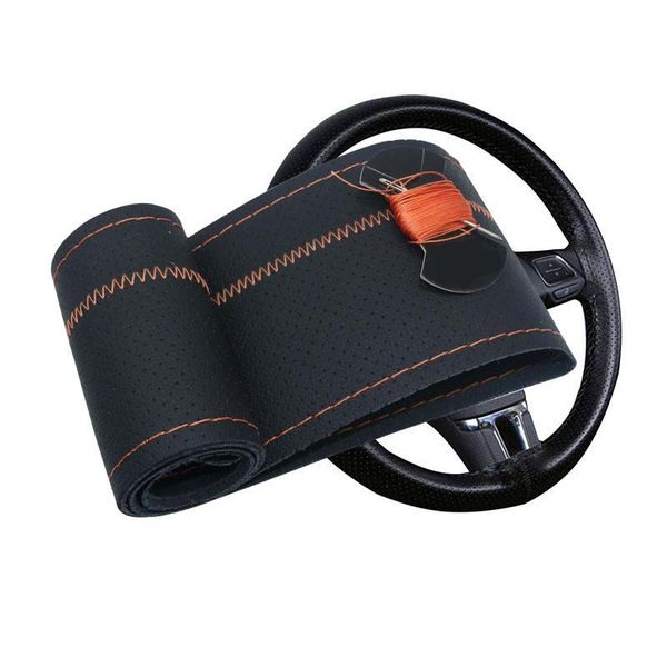 

steering wheel covers car decoration cover hand-sewn modified soft leather