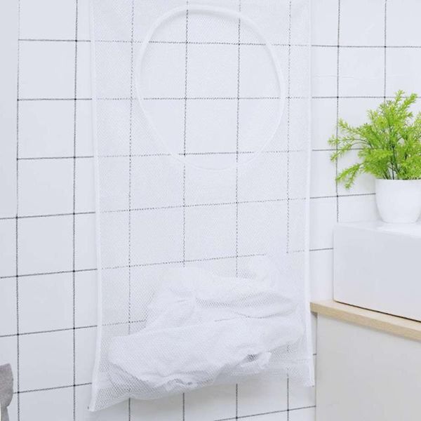 

storage bags white creative wall hanging bag clothes for home 77*50*30cm