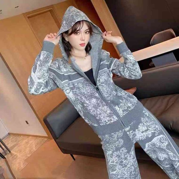 

high version thai ink painting fashion leisure suit in autumn and, Gray