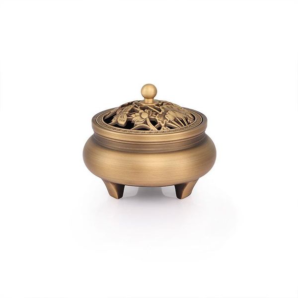 

fragrance lamps copper three-legged incense burner zen indoor home pure brass