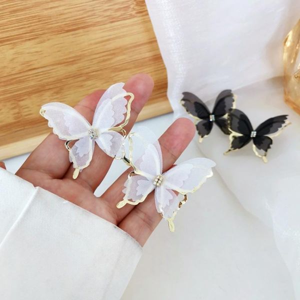 

stud women crystal butterfly earrings metal frame jewelry zircon decorative girl vitality accessories gifts, Golden;silver