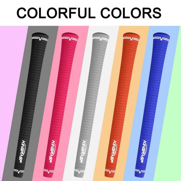 

club grips kingrasp golf grip rubber irons women 8pcs/lot colorful wood standard midsize