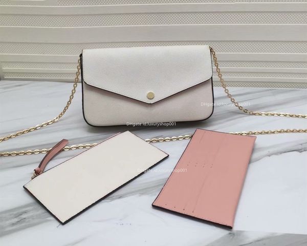 

fashion designer bags 3pcs set handbag women chain shoulder bag