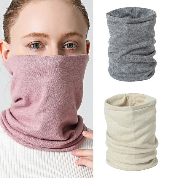 

scarves solid luxury neckerchief chirdren ourdoor ski face mask ring scarf winter warm snood cotton collor men women echarpe 2021, Blue;gray