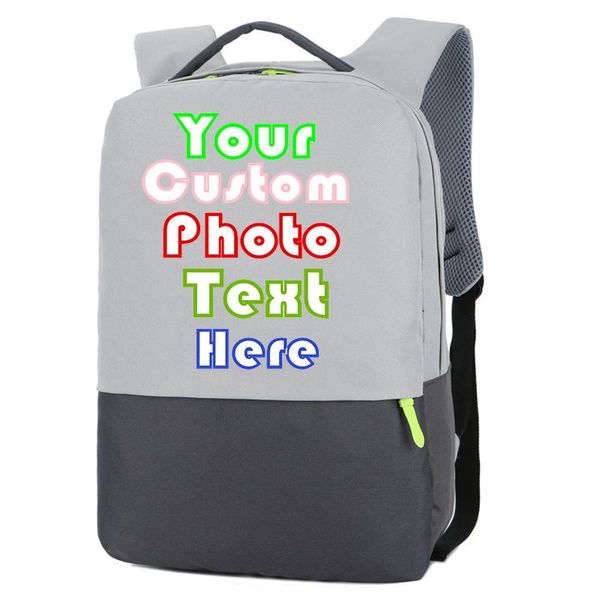 

backpack 2021 custom printed customized text po ultra light waterproof computer simple business travel