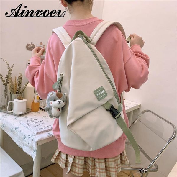 

backpack ainvoev female korea schoolbag vintage harajuku tide brand high school college student teenage personalized mochila