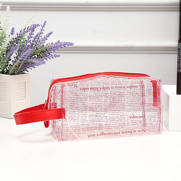 

cosmetic bag summer pvc splash proof wash gargle creative spaper grain storage