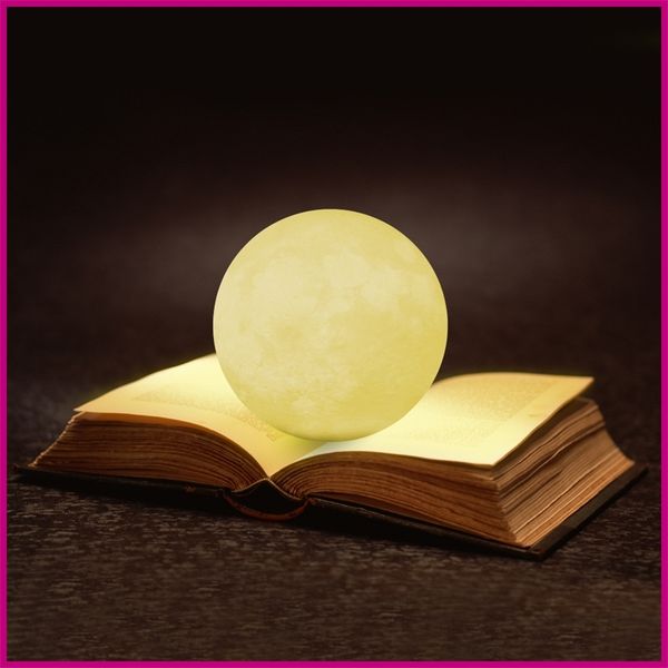 

touch colorful bluetooth speaker moon creative bedside led desk new strange charging 3d night lamp