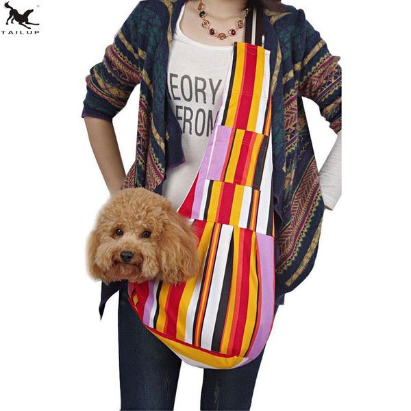 

[tailup]pet dog carrier bag sling single shoulder pet holder with adjustable strap cat slings carry pp010r car seat covers
