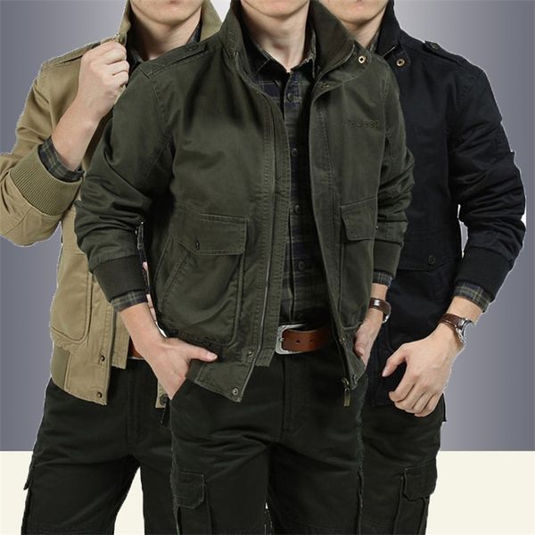 

afs zdjp battlefield multi bag men's stand collar autumn 2231 jacket, Black