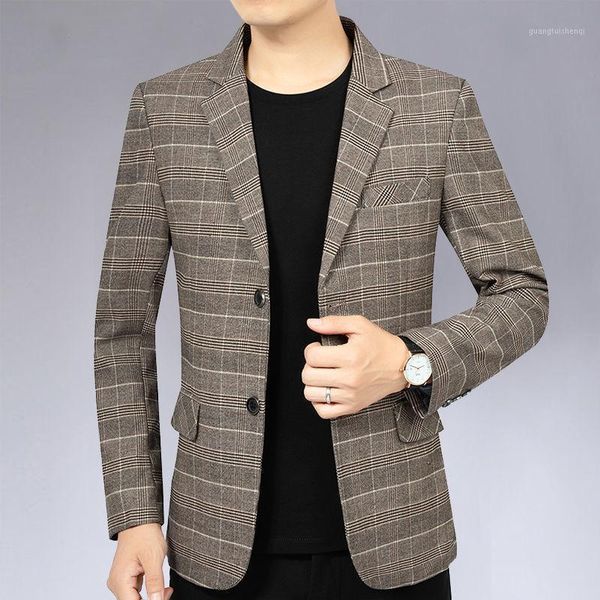 

men's suits & blazers british style suit jacket classic retro plaid singlebreasted business outwear autumn/winter high-nd male blazer, White;black