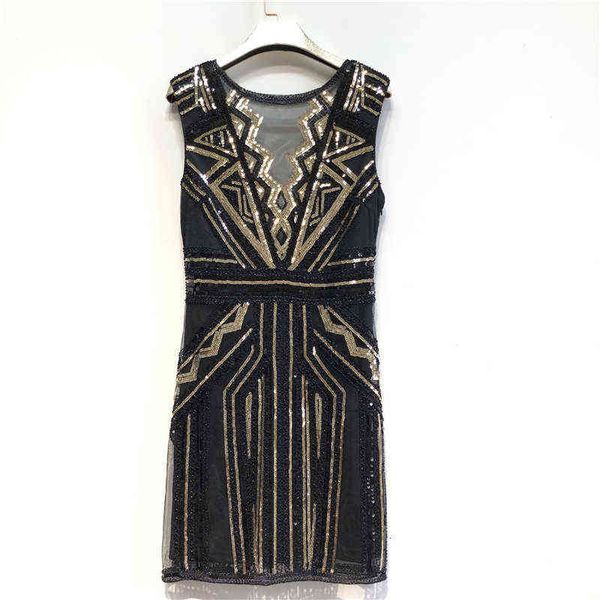 

luxury women's casual dresses evening fashion black sequin banquet temperament slim slightly transparent celebrity dresses, Black;gray