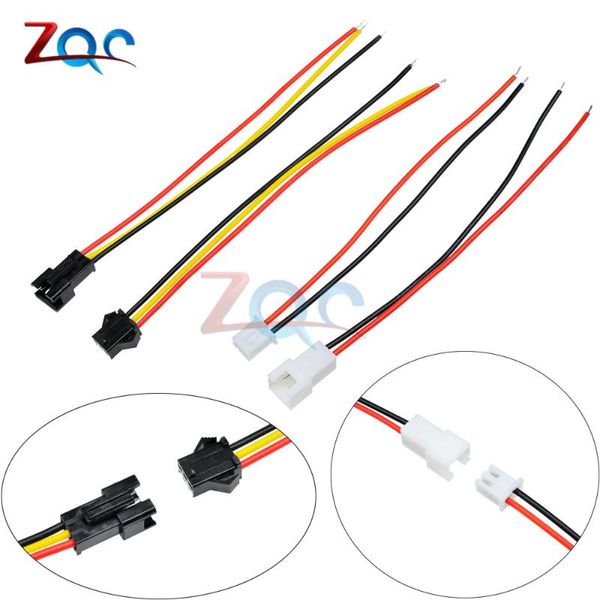 

other lighting accessories 10pairs 10cm 15cm 30cm long jst sm 2pins 3pins plug male to female wire connector spacing 3mm 2.54mm for led ligh