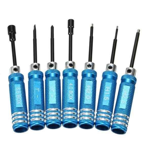 

kitchen faucets 7pcs black/blue stainless steel hex screwdriver kit repairing hand tool