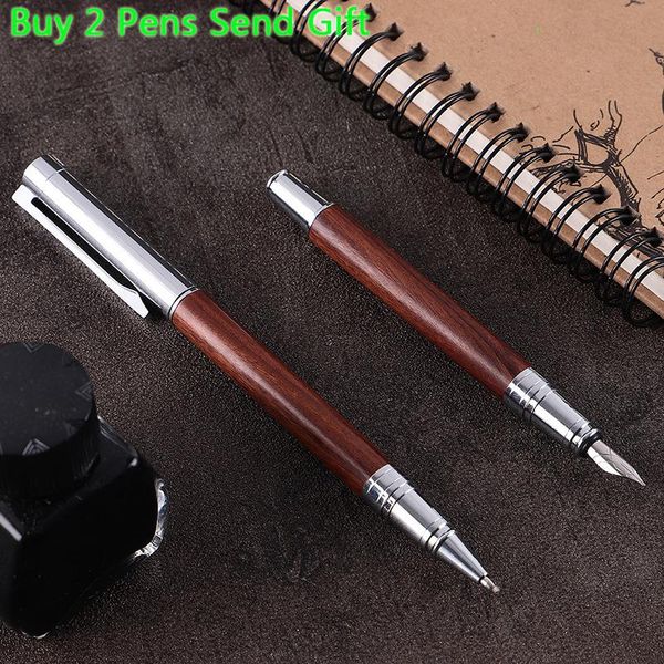 

selling nice smell rosewood brand ink fountain pen business men writing signature buy 2 pens send gift