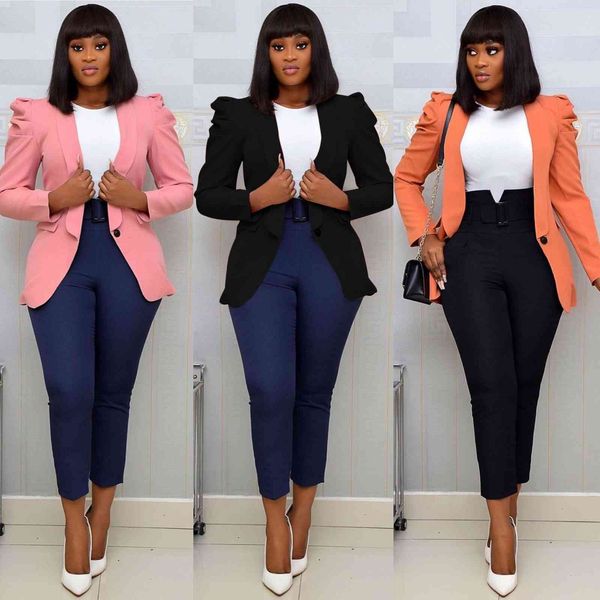 

exquisite high-end suit leisure fashion elastic long sleeve lapel solid color small coat women's clothing autumn and winter, White;black