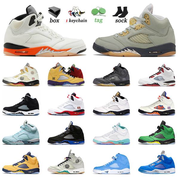 

2021 5 5s v basketball shoes mens air jordan retro laser crimson voltage purple olympic white cement trophy room off womens sports sneakers