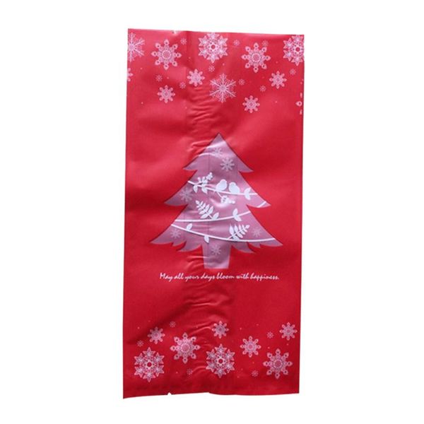 

gift wrap 50pcs candy bags christmas tree snowflake pattern cookie bag flat pocket snack biscuits packing creative