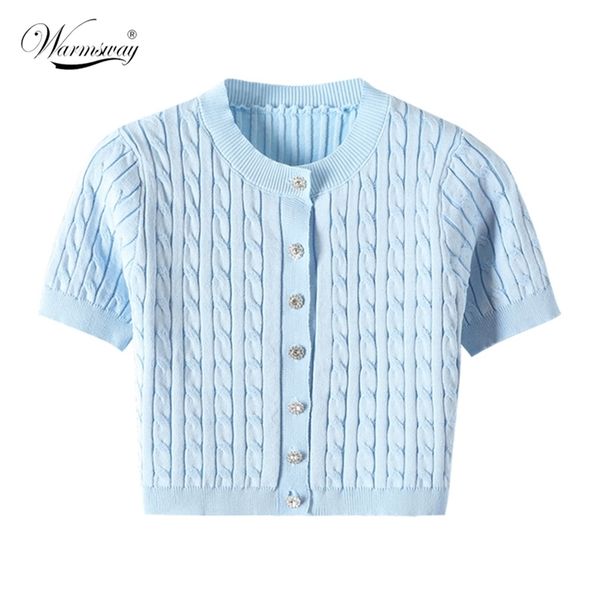 

summer women's fashion solid short sleeve cardigan t-shirt sweet vintage style bodycon crop buttons clubwear b-122 210522, White