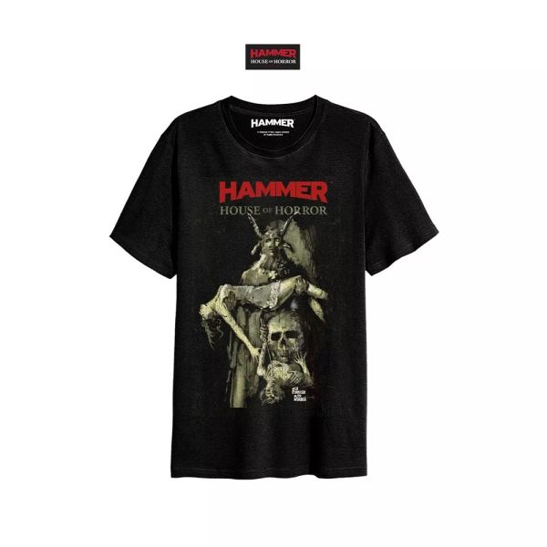 

hammer horror hammer house of horror licensed t-shirt men, White;black