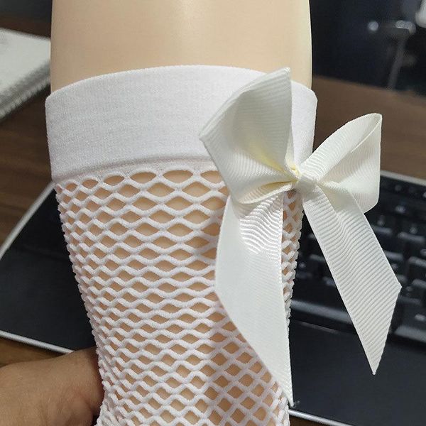 

socks baby girl mesh summer bowknot fishnet knee vintage fashion lace bow kids 1-5y, Pink;yellow