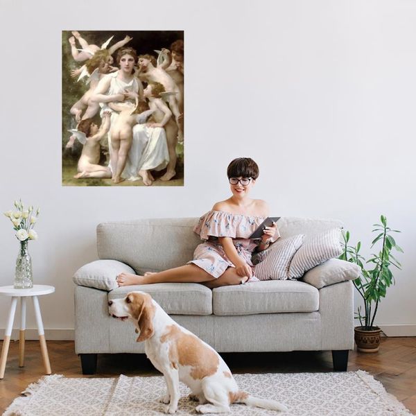 

paintings diy 40x50 oil painting by numbers happy angels paint on canvas home decor digital chrismas