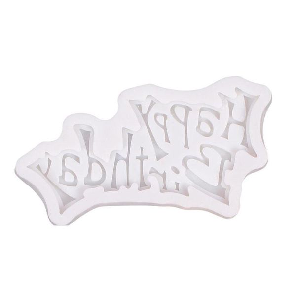 

mats & pads 3d happy birthday silicone cake fondant mold baking sugar decorating craft tool household chocolate decor molds s8x2