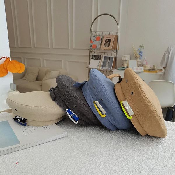 

berets label design casual korean hats for women vintage flat boina beret designer hat cool cute sboy caps harajuku hip, Blue;gray