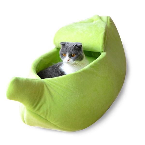 

lovely pet beds banana shaped cat bed soft house warm breathable dog cozy puppy kennel funny basket for cats & dogs furniture