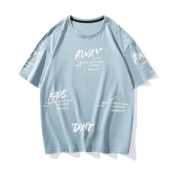 

men's t-shirts 2021 summer products men and women couples casual sportswear letter print trend short-sleeved t-shirt harajuku shirts, White;black
