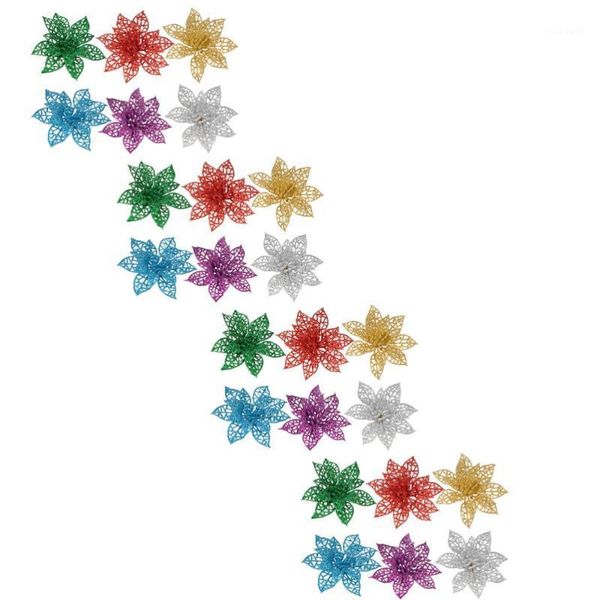 

christmas decorations 24pcs artificial flowers tree xmas