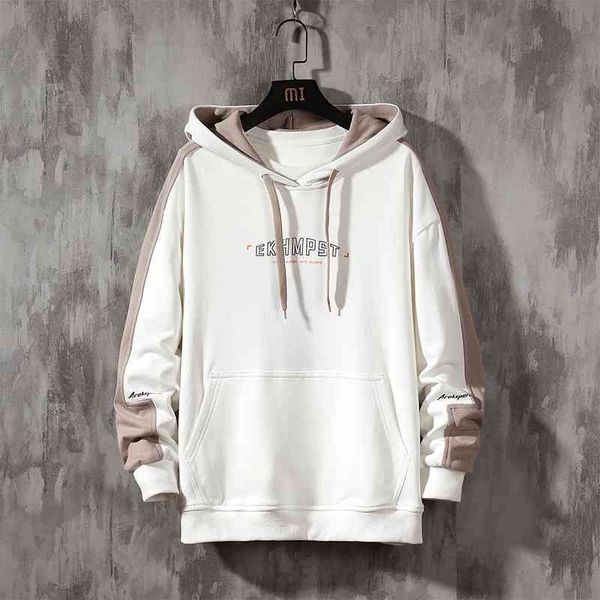 

long 2021 brand v hoodie spring and autumn 2021 new round neck clothing men's white loose lovers fashion brand, Black