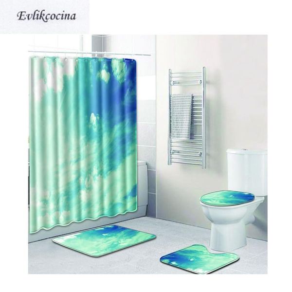 

bath mats 4pcs clear sky banyo paspas bathroom carpet toilet set non slip pad tapis salle de bain alfombra bano