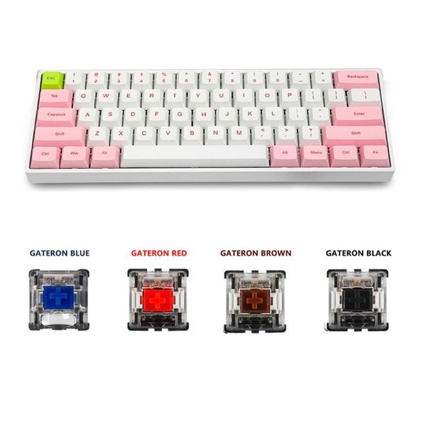 

keyboards g32b sk61 61 key rgb optical switch usb wired pbt dye sublimation mechanical keyboard