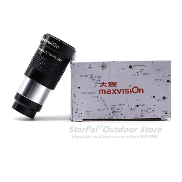 

telescope & binoculars maxvision 1.25" 2x 3x barlow lens eyepiece multi-coated elements advanced achromatic professional astronomical