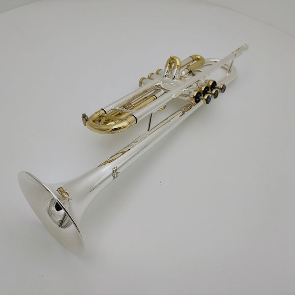 Высокое качество BB Trumpet LT180S-72 золотой серебристый латунный профессиональный музыкальный инструмент с корпусом