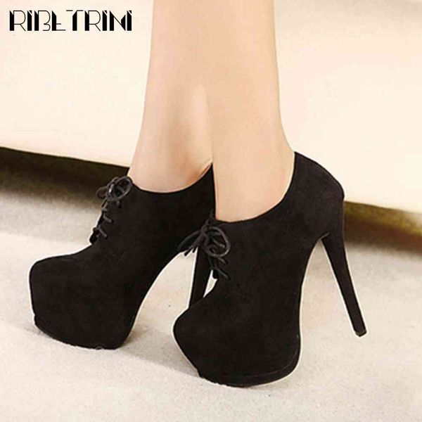 

sandals brand ladies balck lace up platform shoes women stiletto high heel luxucy concise spring pumps, Black