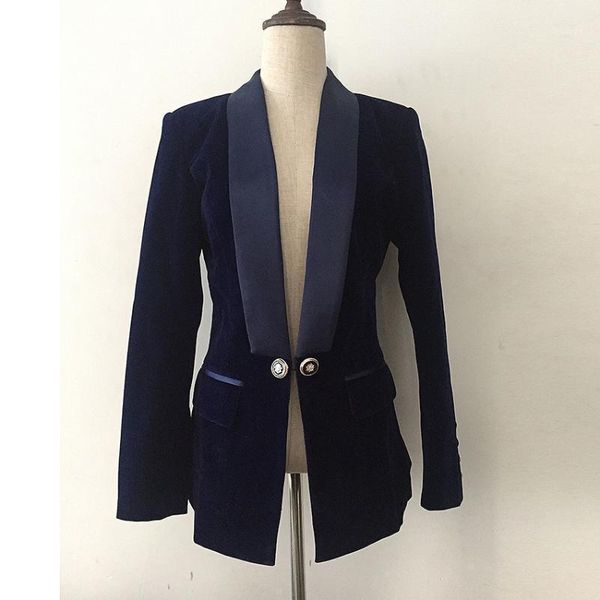 

women's jackets american explosive clothing autumn and winter satin blue face collar velvet suit coat girl1, Black;brown