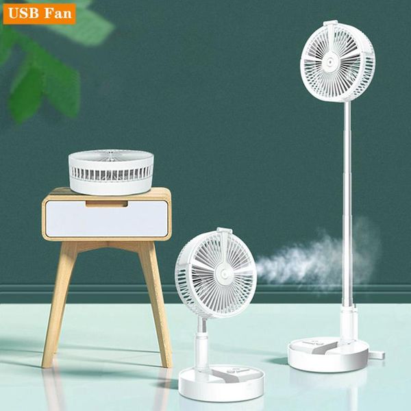 

electric fans portable remote controlled cooling folding spray humidification lighting 7200mahbattery air conditioner appliances usb fan