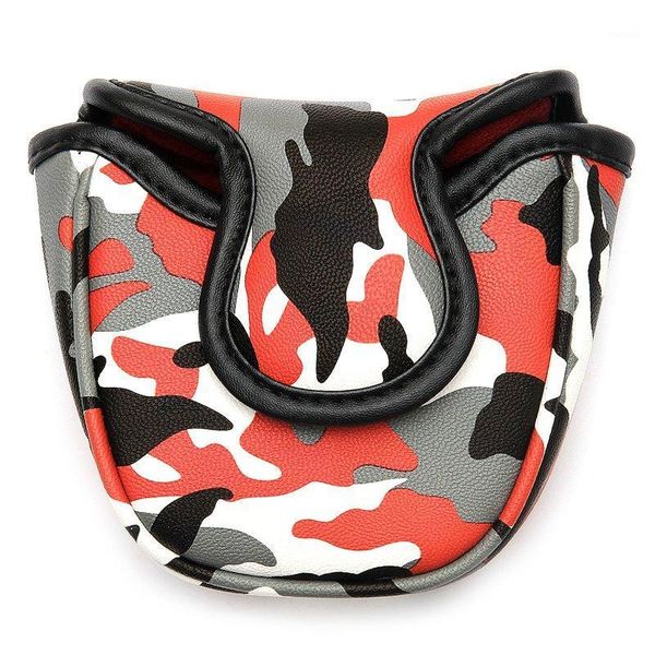 

mallet golf putter headcover with magnetic closure waterproof pu camouflage head cover complete set of clubs1