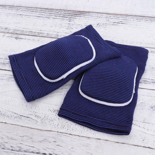 

blue soft sports knee support sleeves joint pads effective collision avoidance keel protector for dancing running joggin elbow &, Black;gray