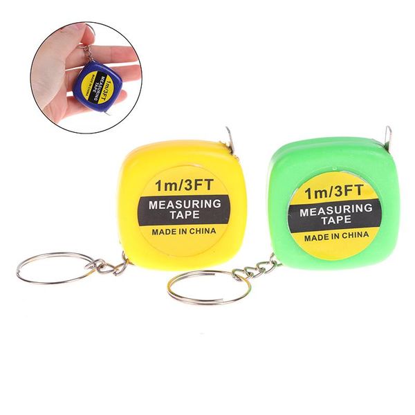 

sewing notions & tools 1pcs retractable ruler tape measure 1m/3ft cloth metric tailor tool small keychain pendant, Black